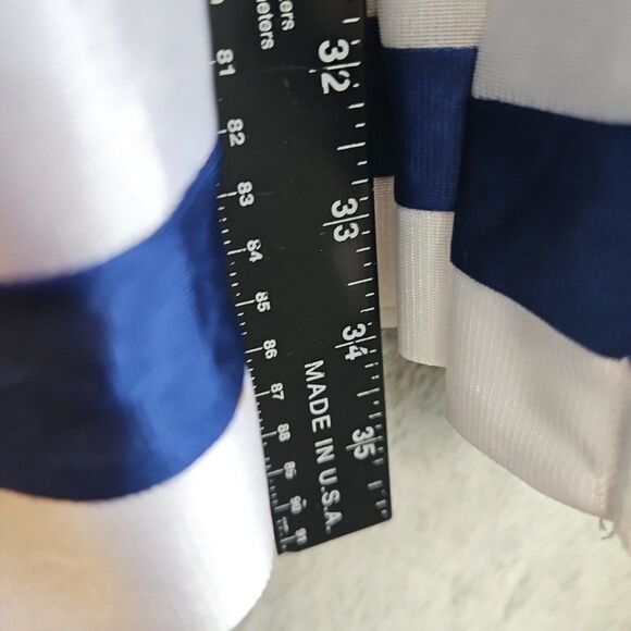 Pinehurst Lingerie Women's Sz Small Blue white Robe 3 button Vintage USA Nylon - Picture 3 of 13